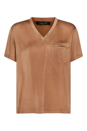 Brown ever satin blouse FABIANA FILIPPI | TPD266F283L7801268